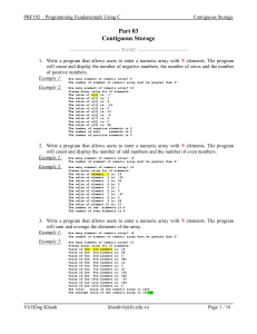 PRF192 03 Pointers Contiguous Storage Parallel Arrays (1)
