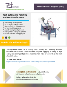 Rock Cutting and Polishing Machine Manufacturers