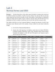 Lab 2 Normal forms and ERD