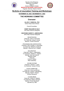 working committee