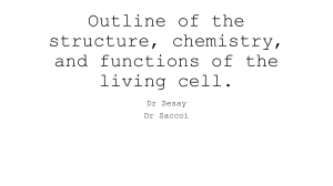 Structure, Chemistry and functions of the cell