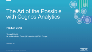 The Art of the Possible With Cognos Analytics