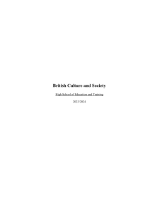 British Culture and Society