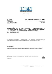 NTE INEN ISO IEC 17067 2014 EVALUACION D