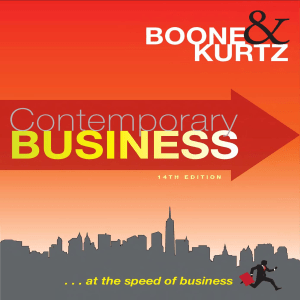 Contemporary business 14th edition boone