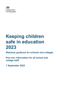 Keeping children safe in education 2023 - part one