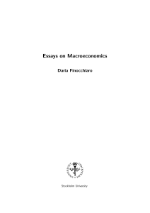Essays on Macroeconomics