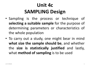 Chapter 5c Sampling Techniques