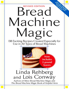 Bread Machine Magic (Linda Rehberg Lois Conway)