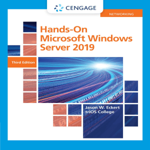 Hands-On Microsoft Windows Server 2019, 3rd Edition ISBN 978-0357436158 by Jason Eckert