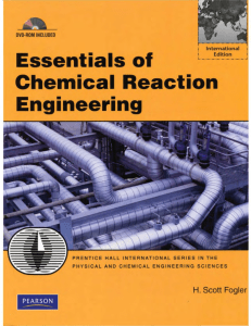 Essentials of Chemical Reaction Engineering