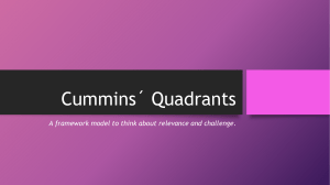 Cummins´ Quadrants week 8
