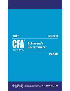CFA 2017 Level 2 Schweser Secret Sauce