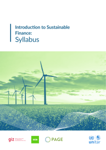 Syllabus Introduction to Sustainable Finance