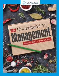 Richard L Daft, Dorothy Marcic Understanding Management Cengage