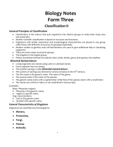 Biology Notes Form 3