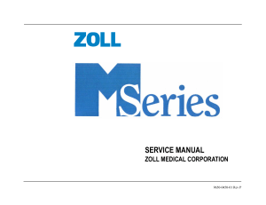 zoll m - service manual