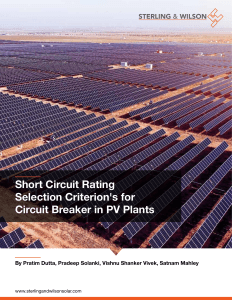 Short Circuit Rating Selection Criterion's for Circuit Breaker in PV Plants