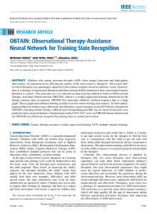 OBTAIN Observational Therapy-Assistance Neural Network for Training State Recognition