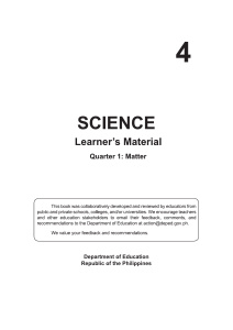 Science 4 - Learner's Material