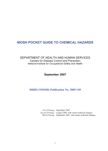 2005-149 NIOSH Pocket Guide to Chemical Hazards