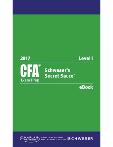 CFA 2017 Level 1 Schweser  Secret Sauce