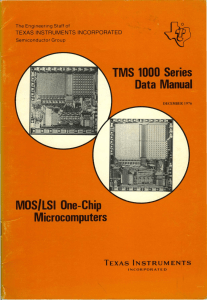 TMS 1000 Series Data Manual Dec76