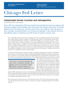 Catastrophe bond primer Chicago Fed