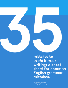 35 Writing Mistakes to Avoid: Grammar & Usage Guide