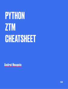 Python Cheatsheet Zero To Mastery V1.05