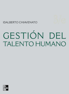 Gestión del Talento Humano, Chiavenatto