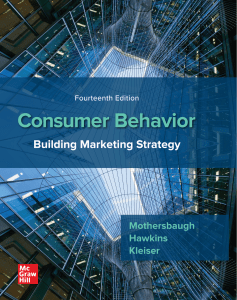 Consumer Behavior 14th Edition Building Marketing Strategy