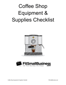 Equipment-Checklist for Building Coffee Shop