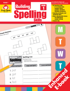 Building Spelling Skills Daily Practice Grade 1