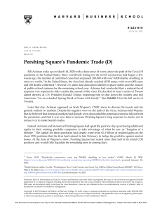 13. Pershing Squares Pandemic Trade (D)