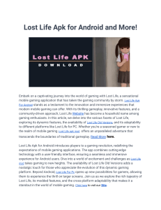 Lost Life Mod Apk - https://lost-life.net/