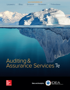 Auditing & Assurance Services 7e By Louwers et al