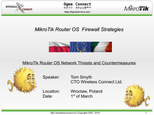 Mikrotik Router OS Network Security, Threats and Countermeasures