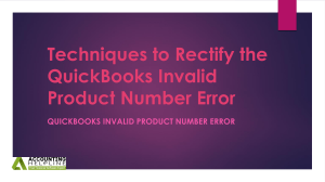 Easy methods for QuickBooks Invalid Product Number Error