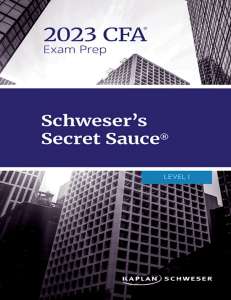 Kaplan Schweser - Schweser Secret Sauce   CFA Level 1 2023-Kaplan (2023)