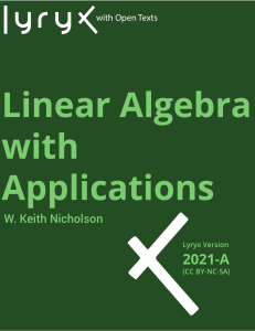 Linear Algebra with Applications by W. Keith Nicholson PDF 