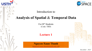 Introduction to analysis of spatial and temporal data