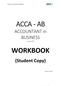 ACCA AB Student Workbook