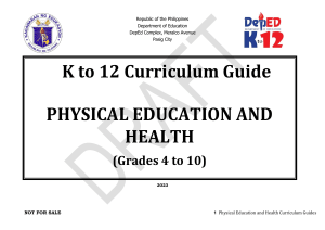 Curriculum Guide PE HEALTH 