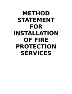 Fire Protection Method of Statement