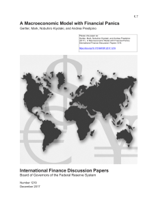 Macroeconomic model with financial panics