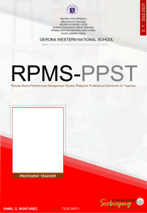MULTI-YEAR RPMS-PPST TEMPLATE