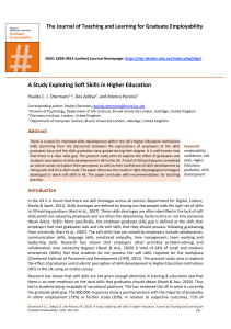 A Study Exploring Soft Skills in Higher Education