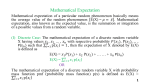 2 Mathematical Expectation