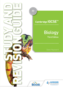Cambridge IGCSETM Biology Study and Revision Guide Third Edition